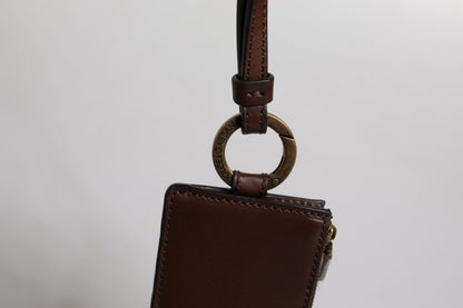 Dolce & Gabbana Calfskin Leather Cardholder Wallet - Brown