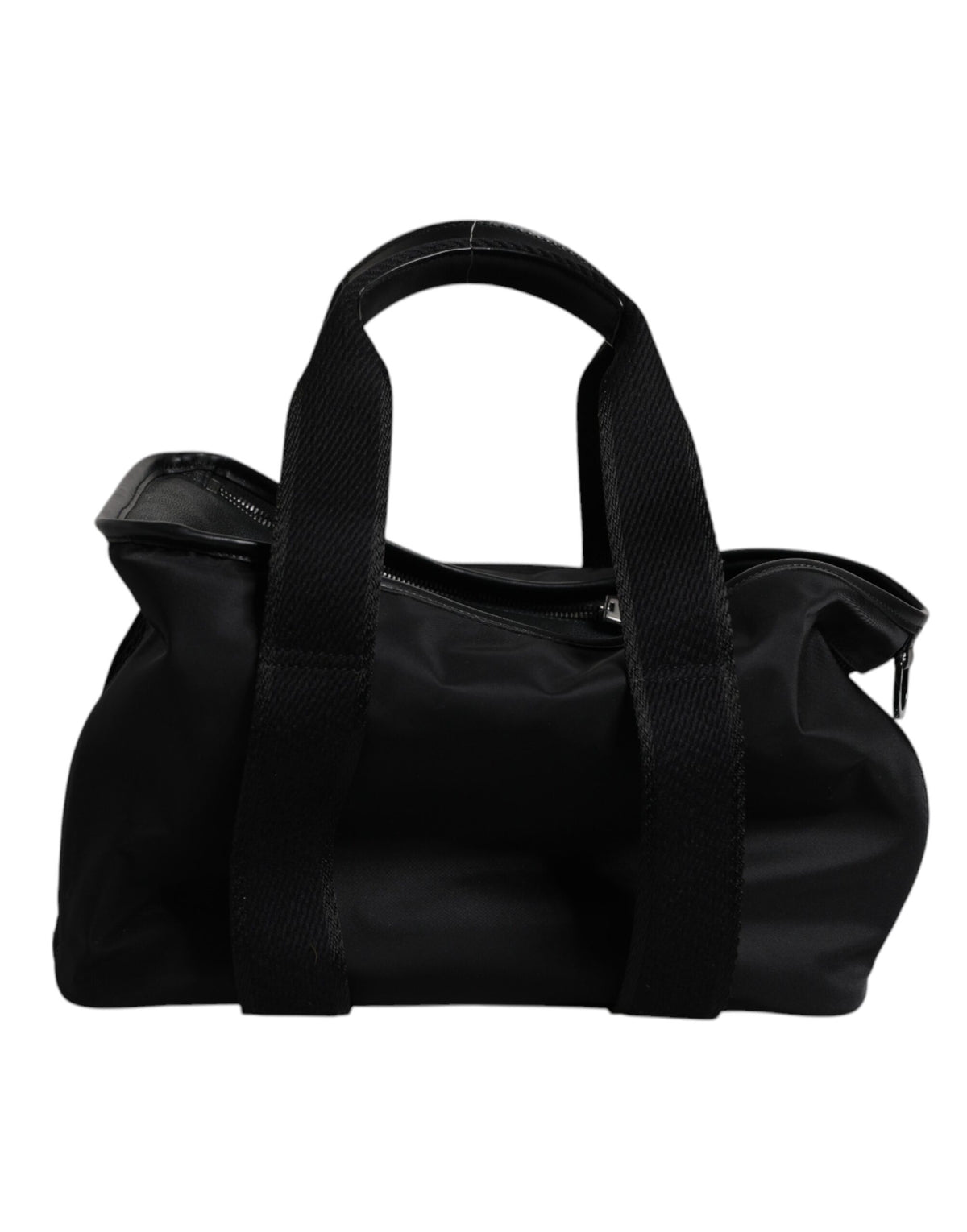 Dolce & Gabbana Leather Nylon Pet Carry Backpack - Black Silver