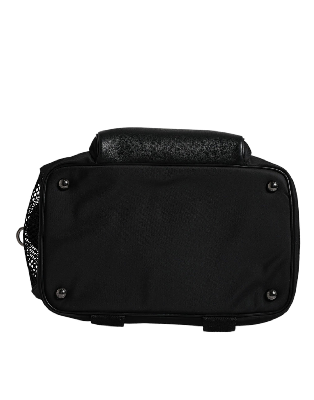 Dolce & Gabbana Leather Nylon Pet Carry Backpack - Black Silver