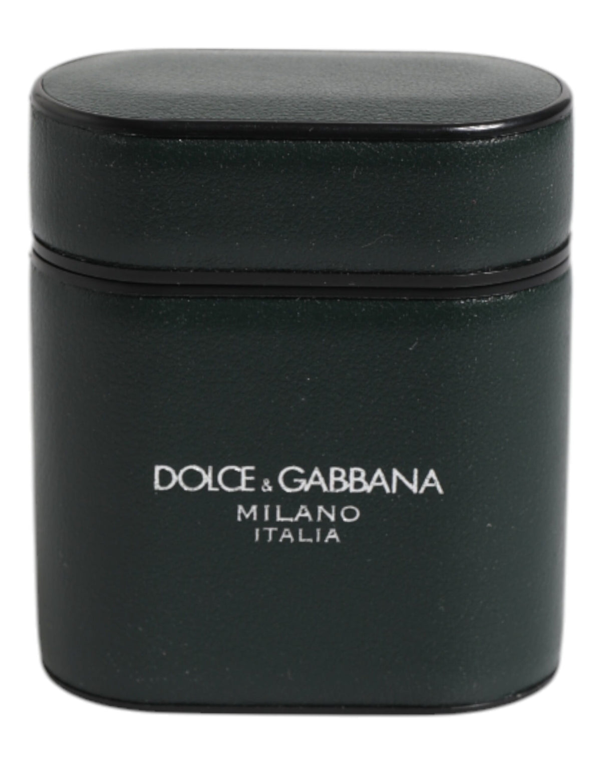 Dolce & Gabbana Calfskin Leather Earbuds Carrying Case - Black Print