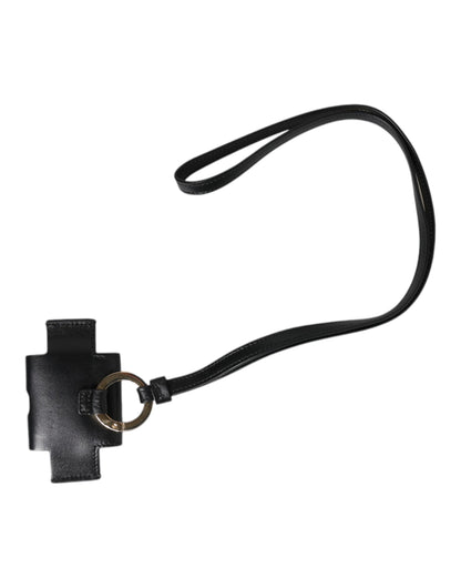Dolce & Gabbana Play Leather & Metal Earbuds Carrying Case - Black Gold