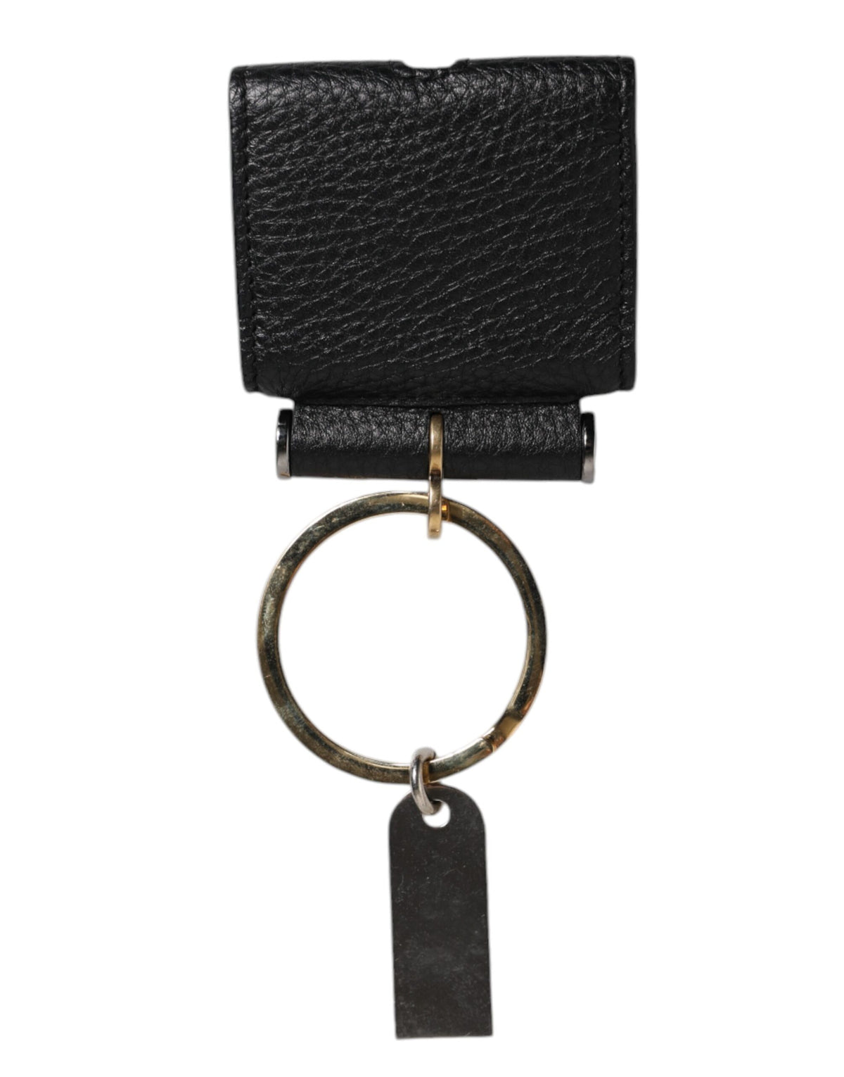 Dolce & Gabbana Leather & Metal Earbuds Carrying Case - Black Gold