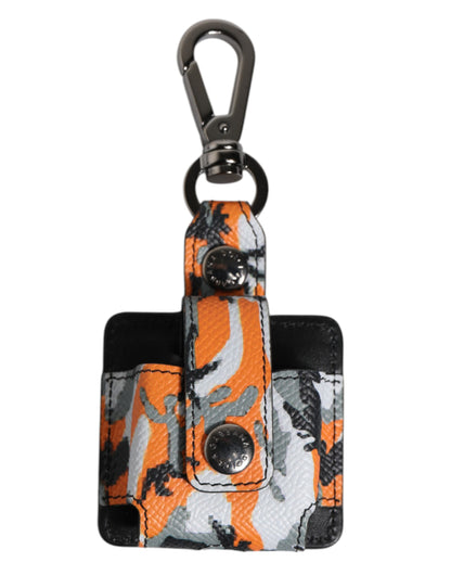 Dolce & Gabbana Calf Leather Earbuds Carrying Case - Multicolor Camouflage
