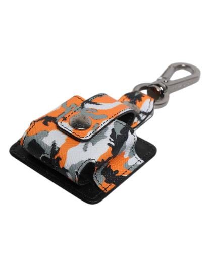 Dolce & Gabbana Calf Leather Earbuds Carrying Case - Multicolor Camouflage