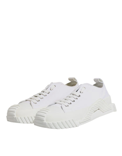 Dolce & Gabbana White Leather Low Top NS1 Sneakers Shoes