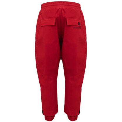 Dolce & Gabbana Red Polyamide Loose Fit Trousers