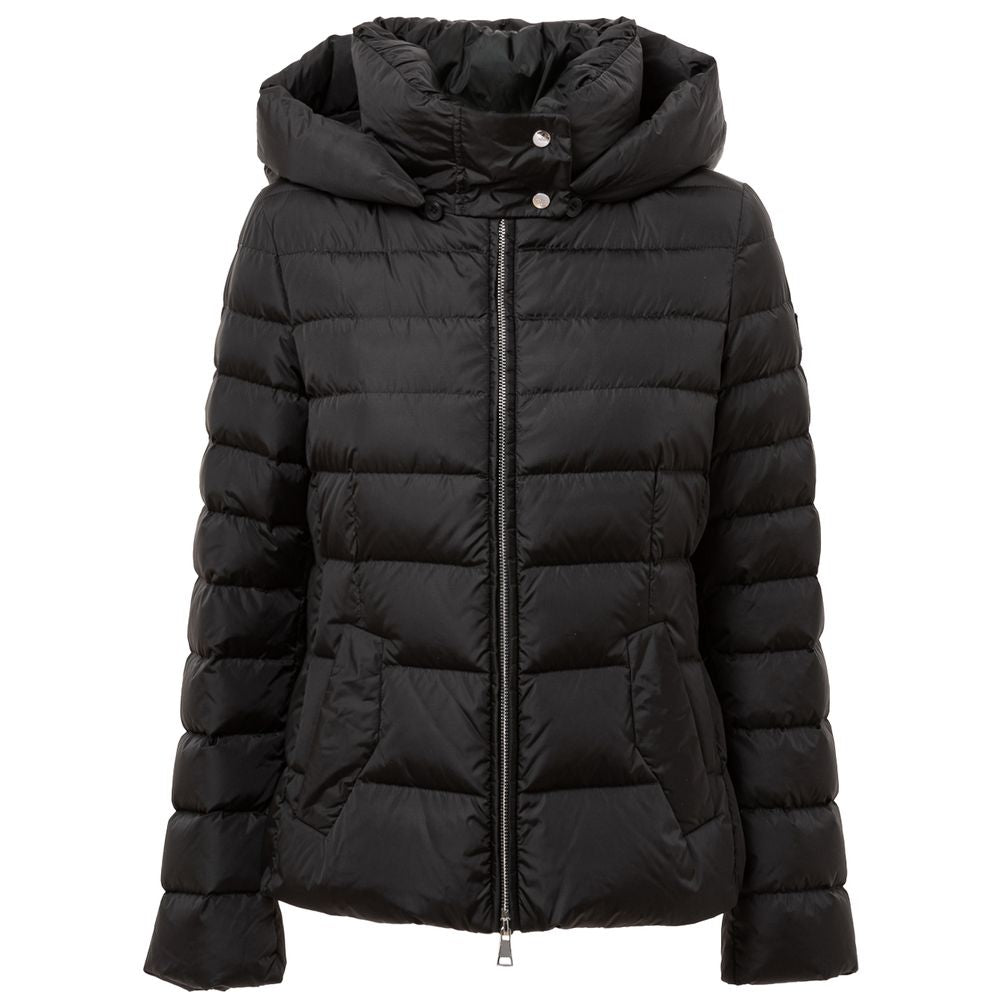 Add Black Polyamide Down Jacket with Detachable Hood