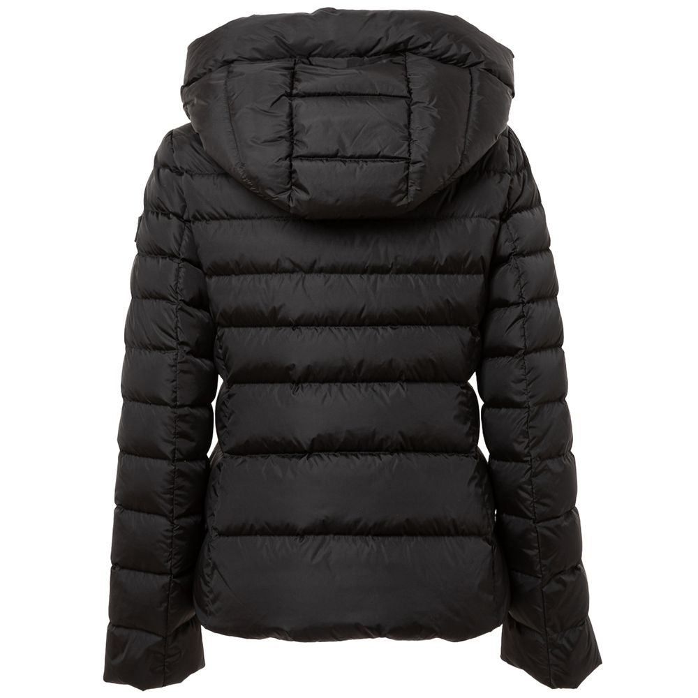 Add Black Polyamide Down Jacket with Detachable Hood