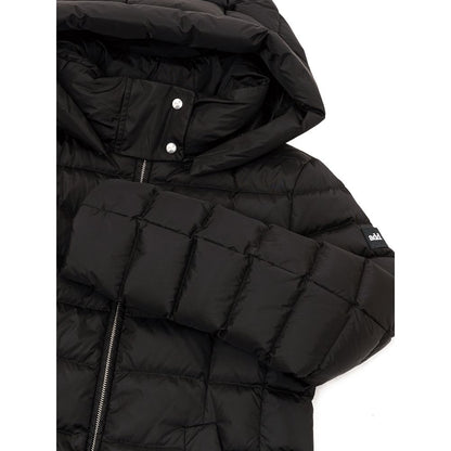 Add Black Polyamide Down Jacket with Detachable Hood