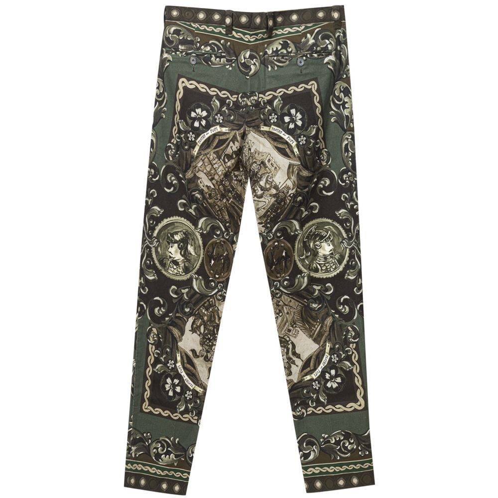 Green Cotton Sport Pants