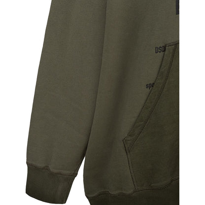 Dsquared² Men's Green Cotton Crewneck Sweater