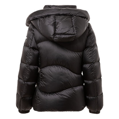 Add Black Polyamide Down Jacket with Detachable Hood