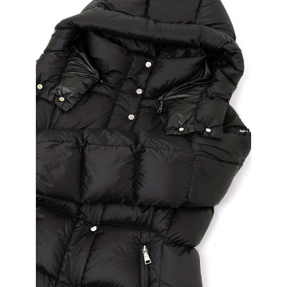 Add Black Polyamide Down Jacket with Detachable Hood