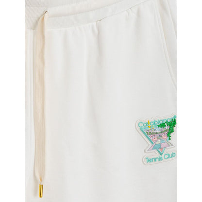 Casablanca Tennis Club White Cotton Jogger Sweatpants