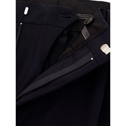 Valentino Black Wool Tailored Trousers