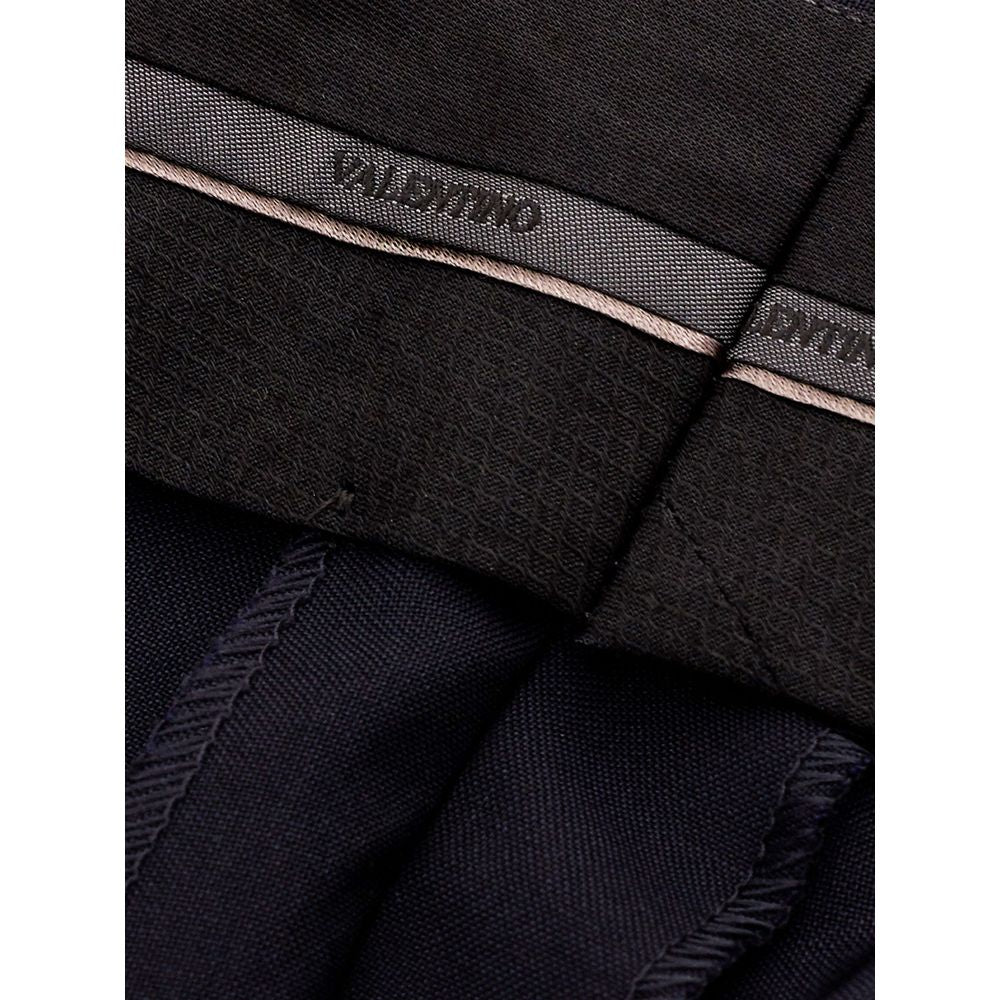 Valentino Black Wool Tailored Trousers