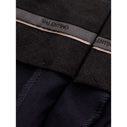 Valentino Black Wool Tailored Trousers