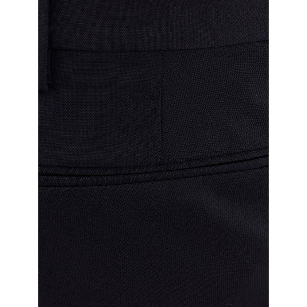 Valentino Black Wool Tailored Trousers