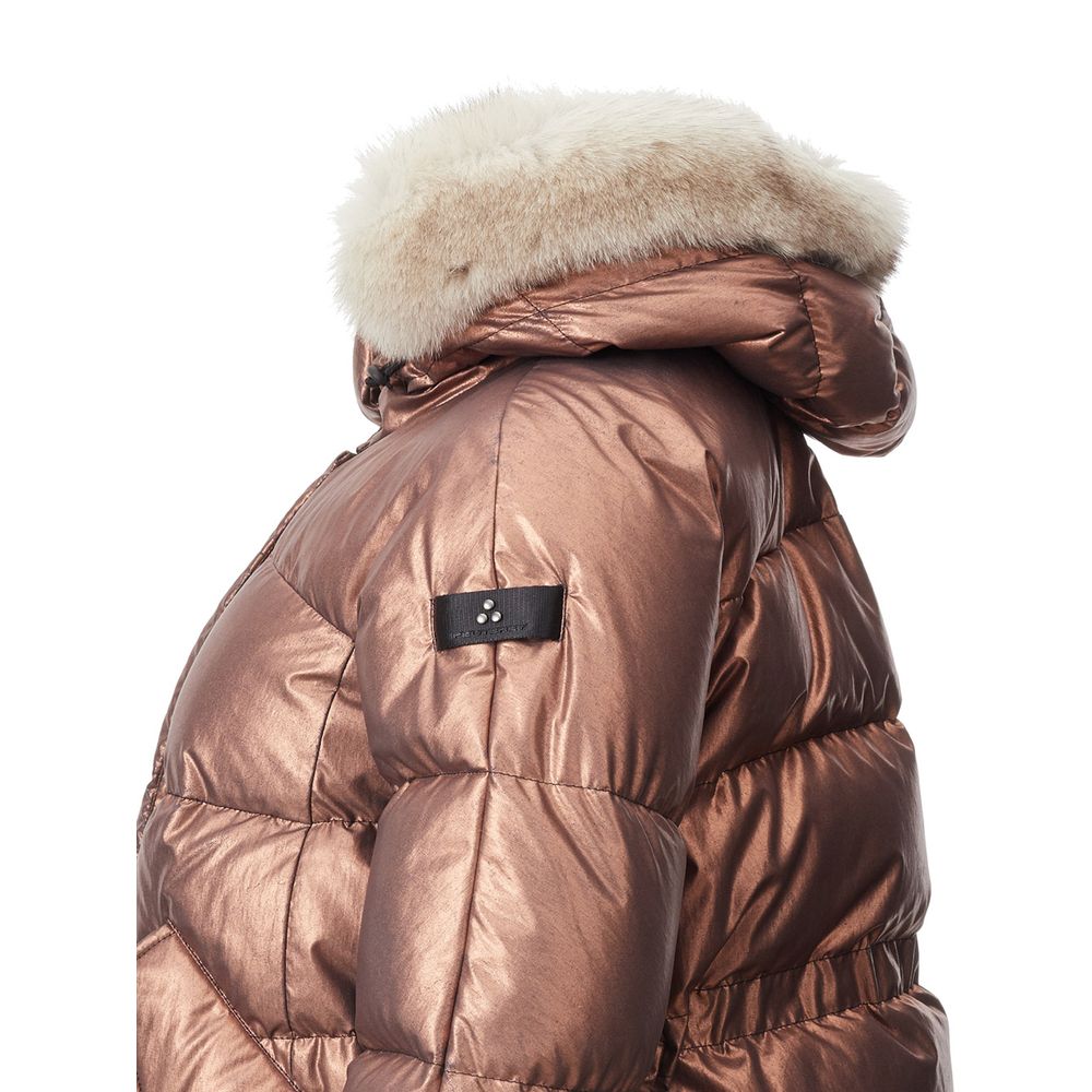 Peuterey Pink Polyester Padded Jacket with Hood