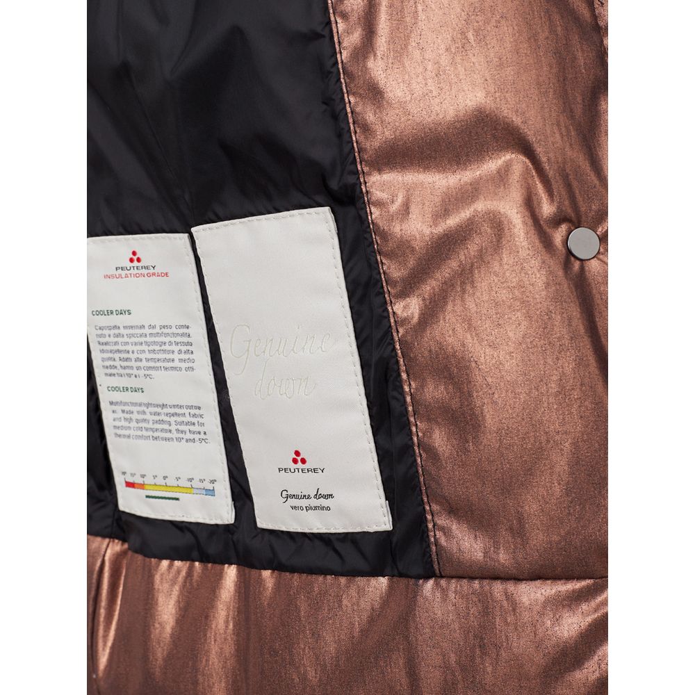 Peuterey Pink Polyester Padded Jacket with Hood