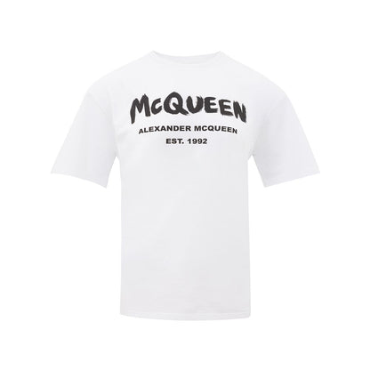 White Cotton Short Sleeve Crewneck T-Shirt