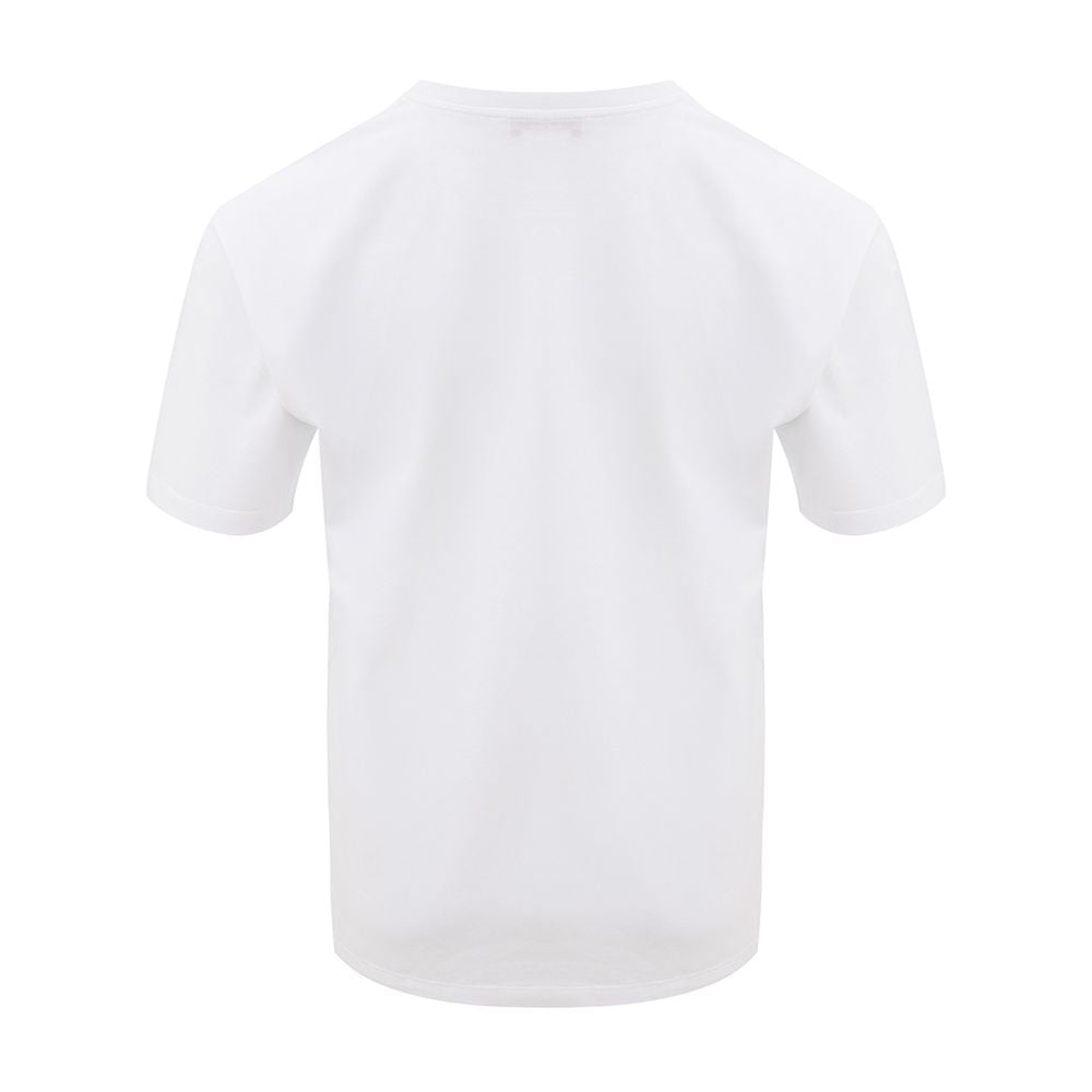 White Cotton Short Sleeve Crewneck T-Shirt