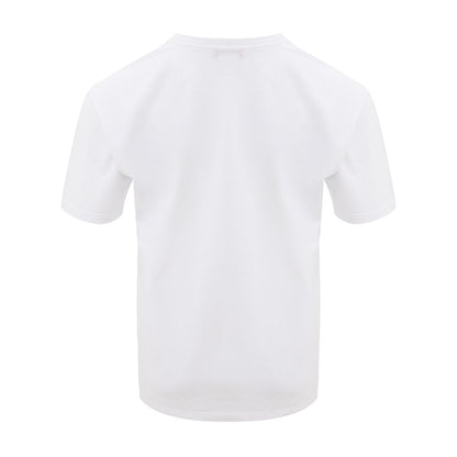White Cotton Short Sleeve Crewneck T-Shirt