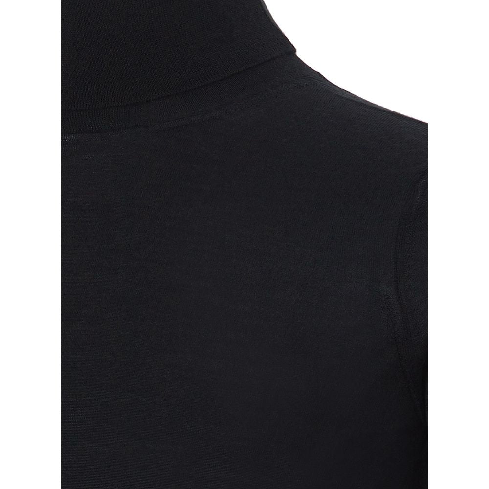 Elegant Black Cashmere Sweater for Men