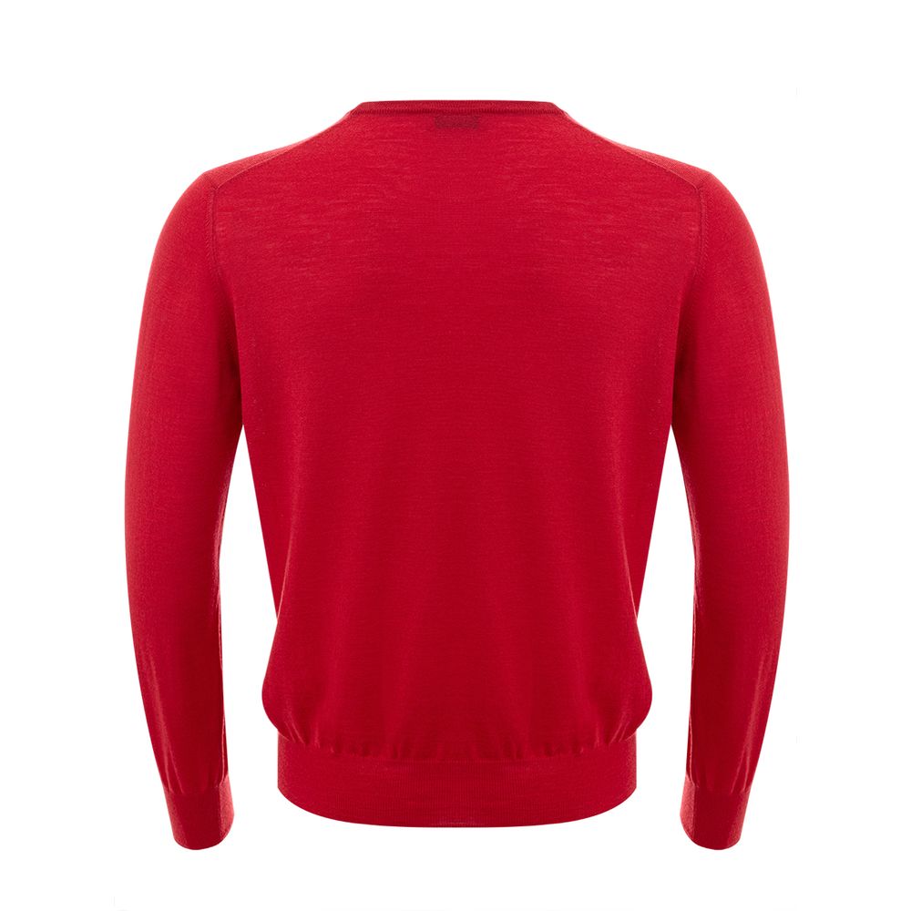 Elegant Crimson Wool Sweater