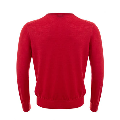 Elegant Crimson Wool Sweater