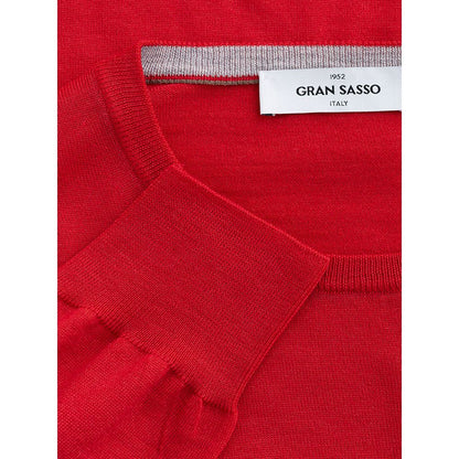 Elegant Crimson Wool Sweater