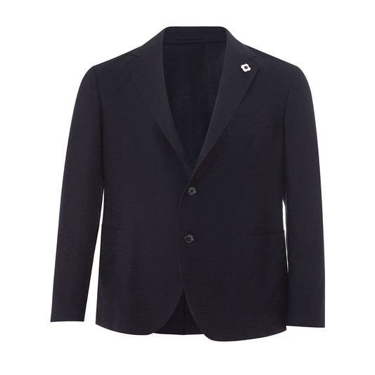 Lardini Men's Elegant Blue Cotton Blazer Jacket