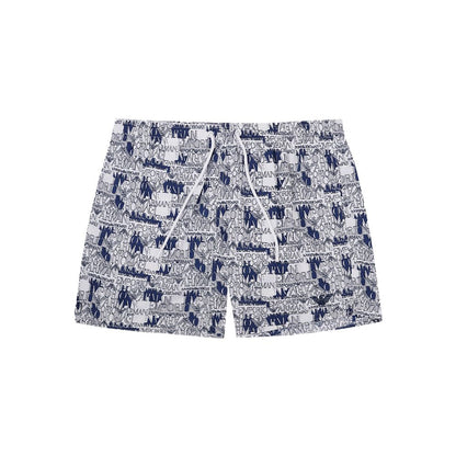 Elegant White Swim Shorts for the Modern Man