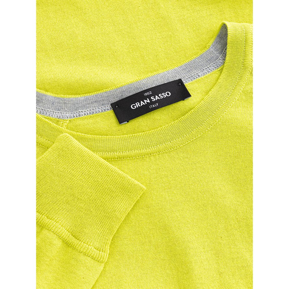 Radiant Yellow Italian Cotton Sweater