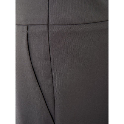 Chic Gray Wool Trousers for Sophisticated Style