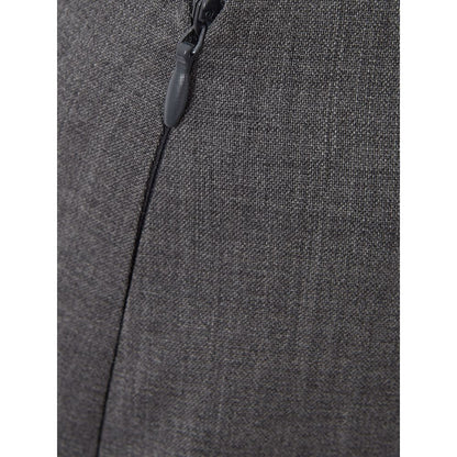 Elegant Gray Wool Skirt