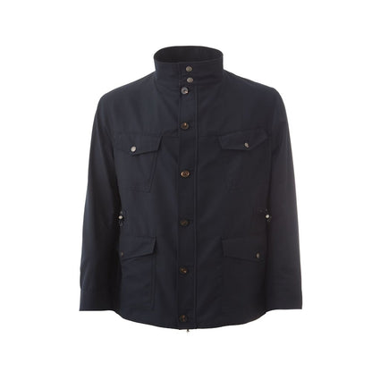 Lardini Men's Elegant Blue Italian Wool Jacket