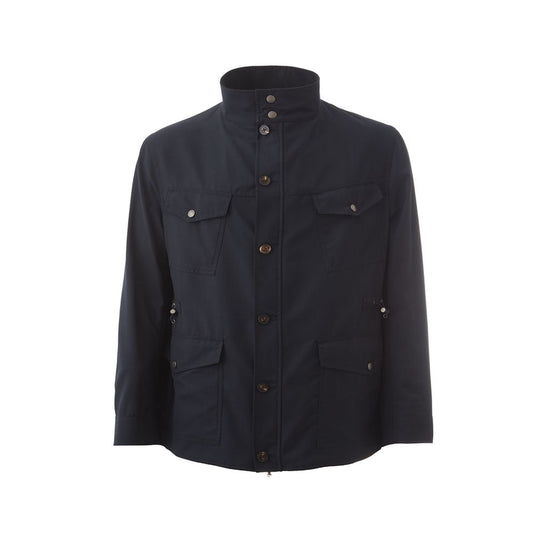 Lardini Men's Elegant Blue Italian Wool Jacket