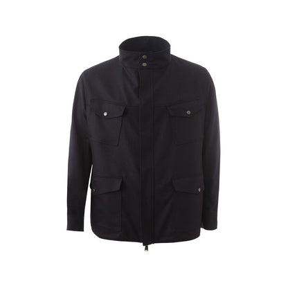 Lardini Men's Elegant Blue Italian Wool Jacket