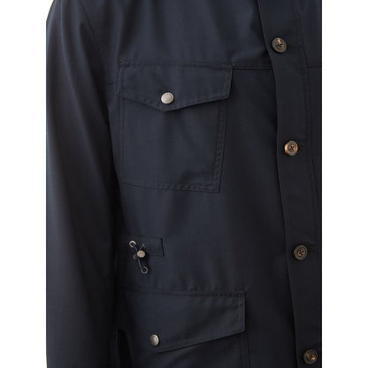 Lardini Men's Elegant Blue Italian Wool Jacket