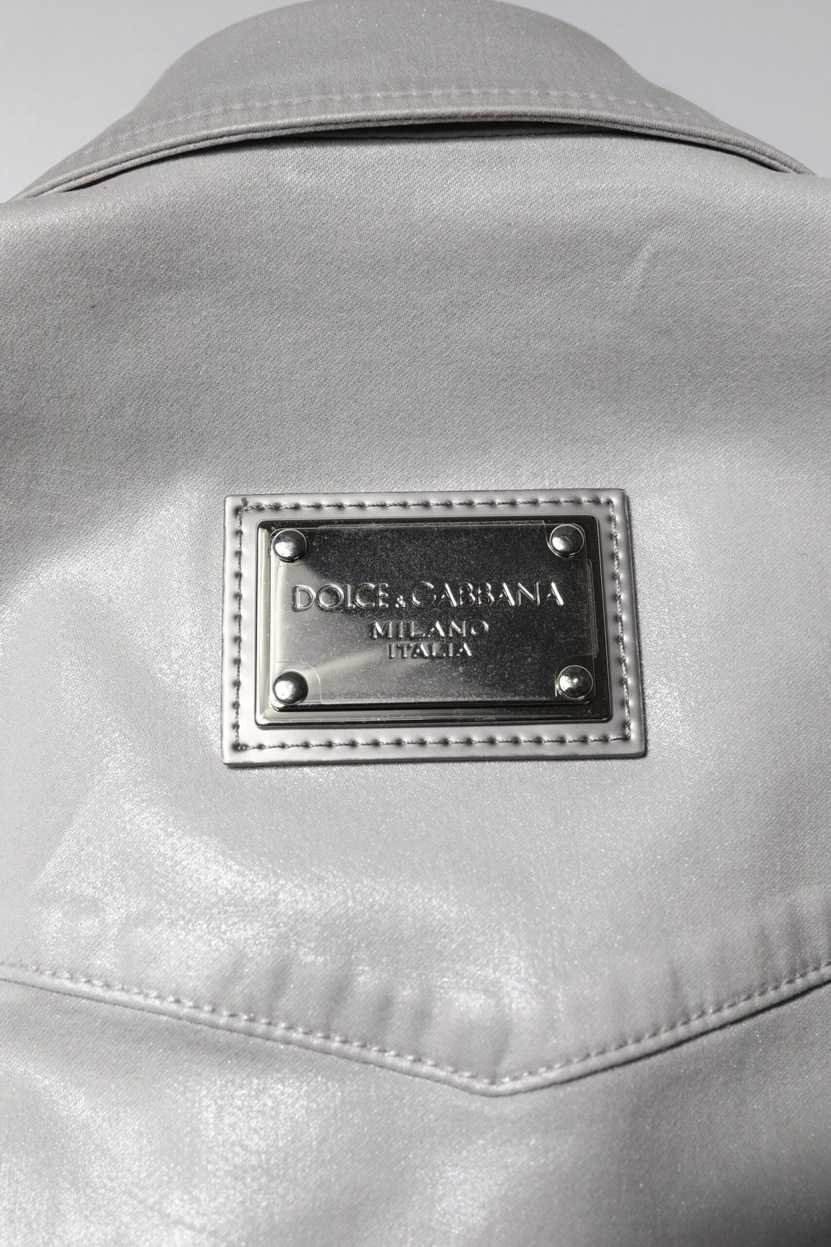 Dolce & Gabbana Men's Regular Fit Long-Sleeve Stretch Cotton Shirt - Gray