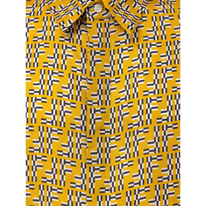 Fendi Yellow Silk Shirt