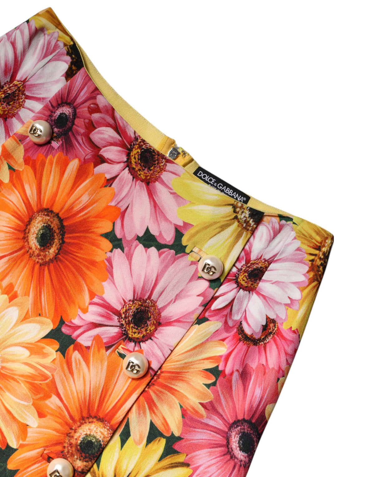 Dolce & Gabbana Women's A Line High Rise Viscose Silk Mini Skirt - Multicolor Floral Print