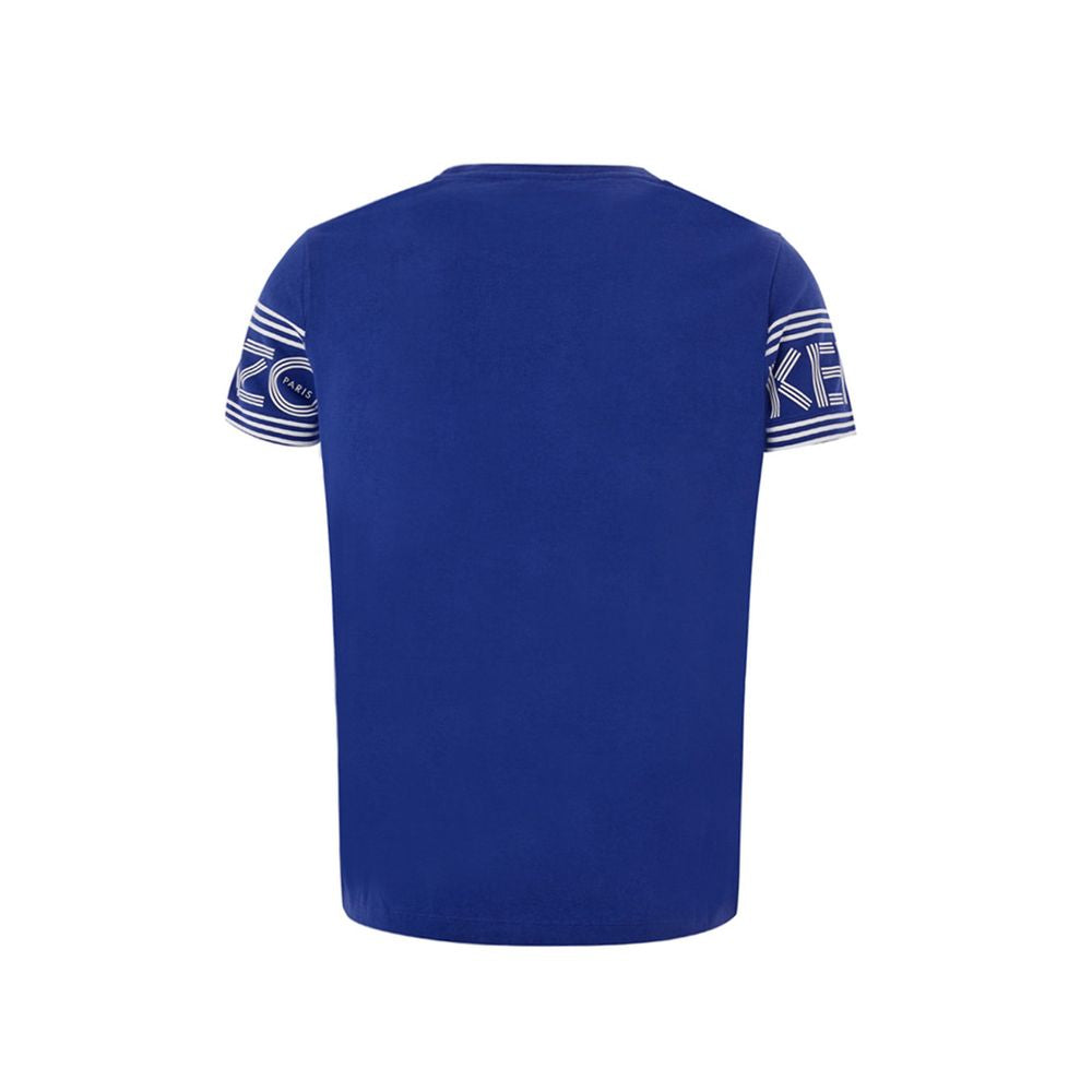 Chic Blue Cotton Tee for Everyday Elegance