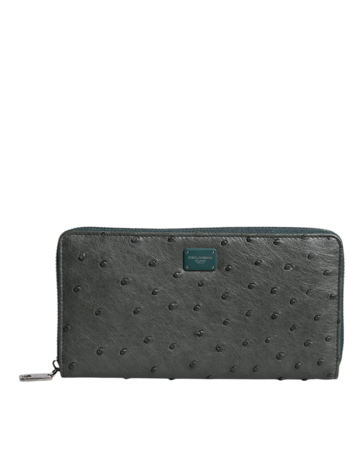 Dolce & Gabbana Ostrich Leather Cardholder Wallet - Green