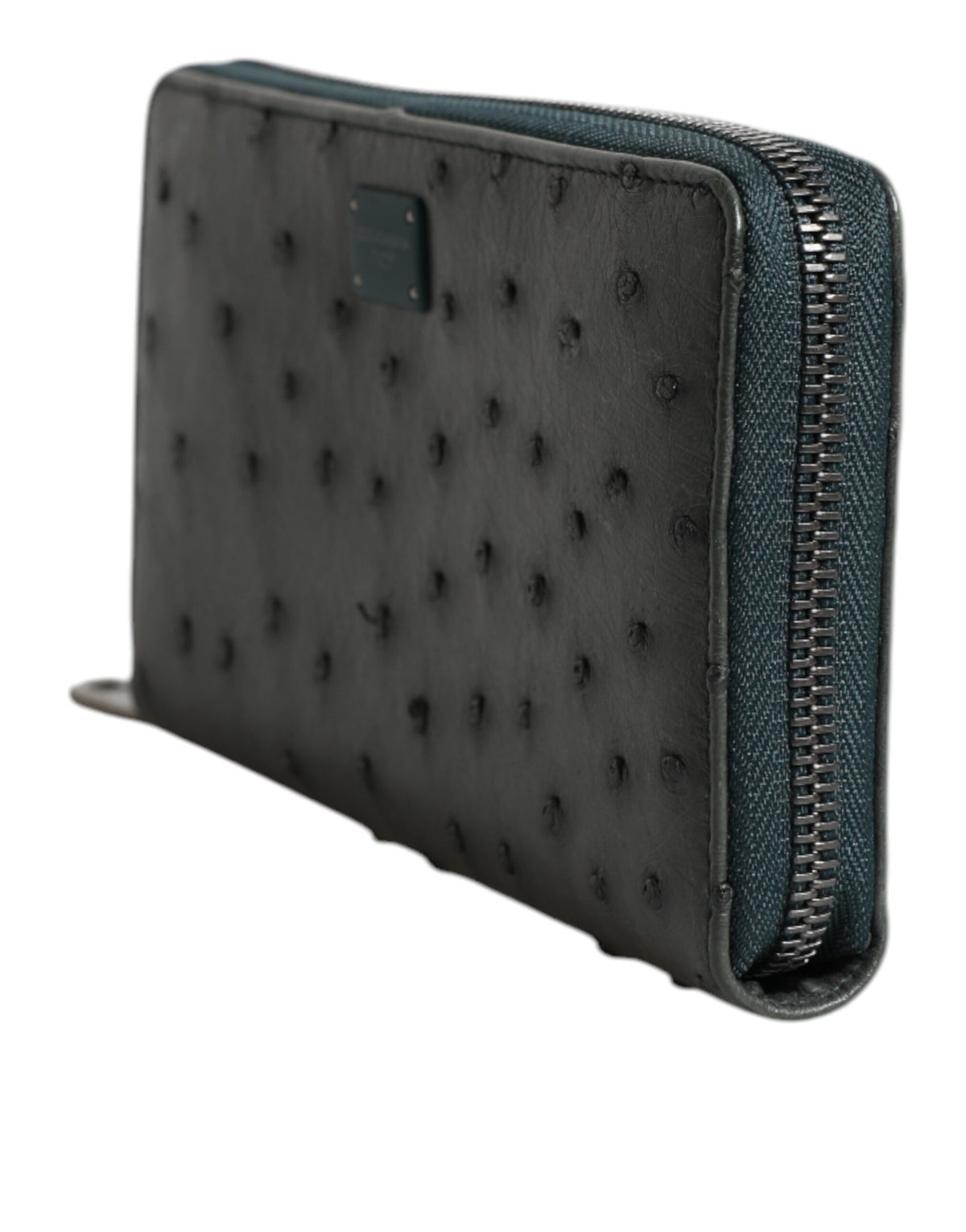 Dolce & Gabbana Ostrich Leather Cardholder Wallet - Green