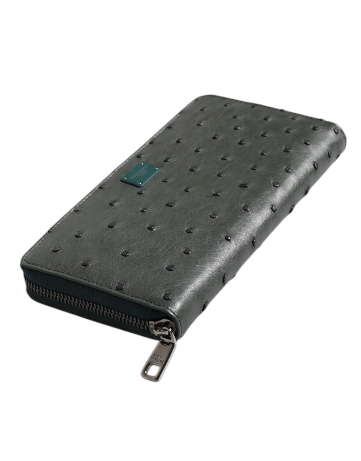 Dolce & Gabbana Ostrich Leather Cardholder Wallet - Green