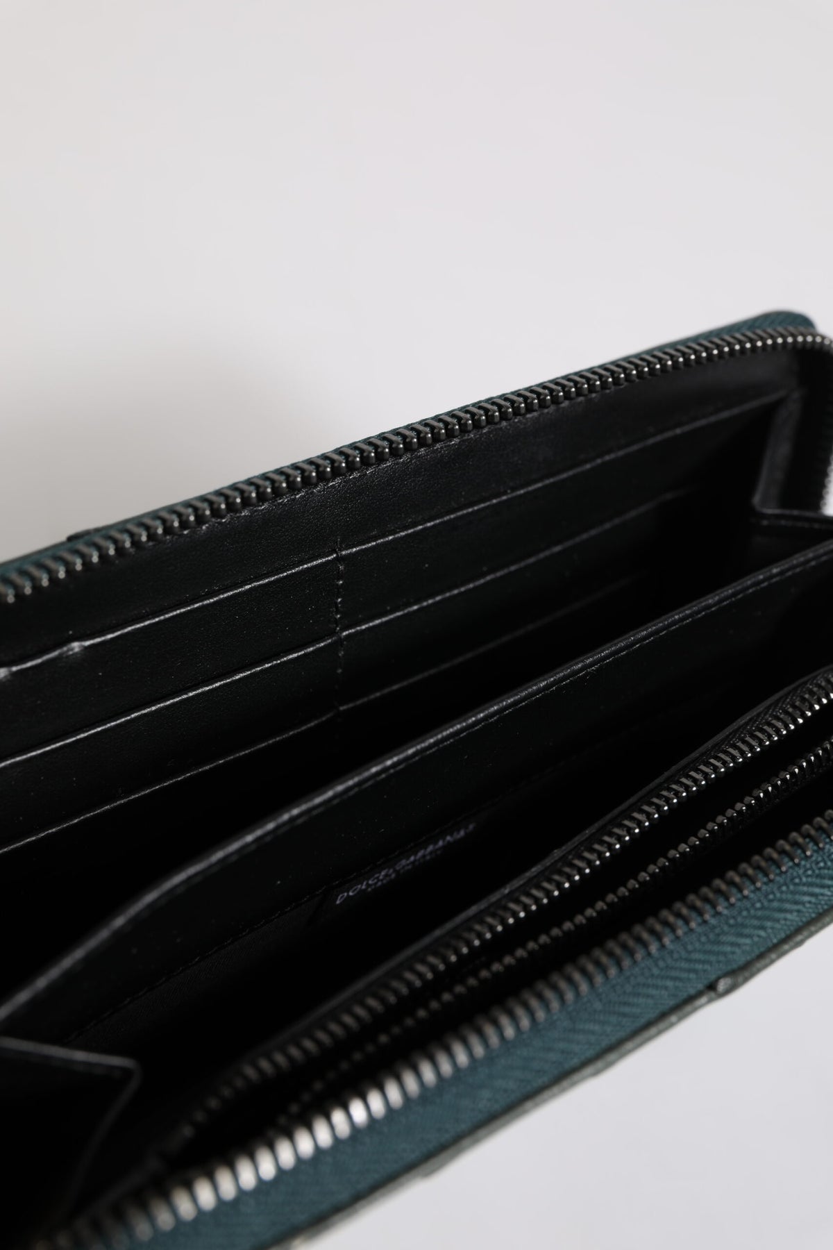 Dolce & Gabbana Ostrich Leather Cardholder Wallet - Green
