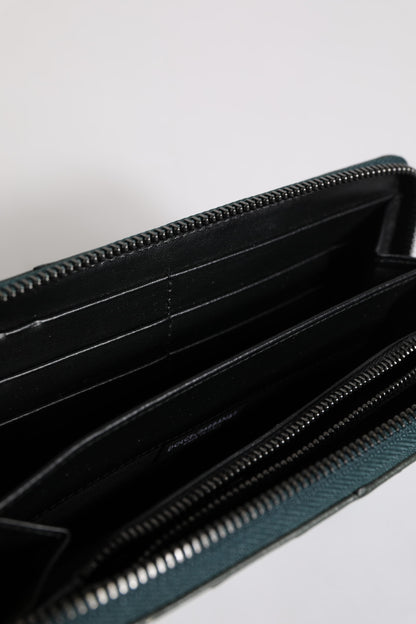 Dolce & Gabbana Ostrich Leather Cardholder Wallet - Green