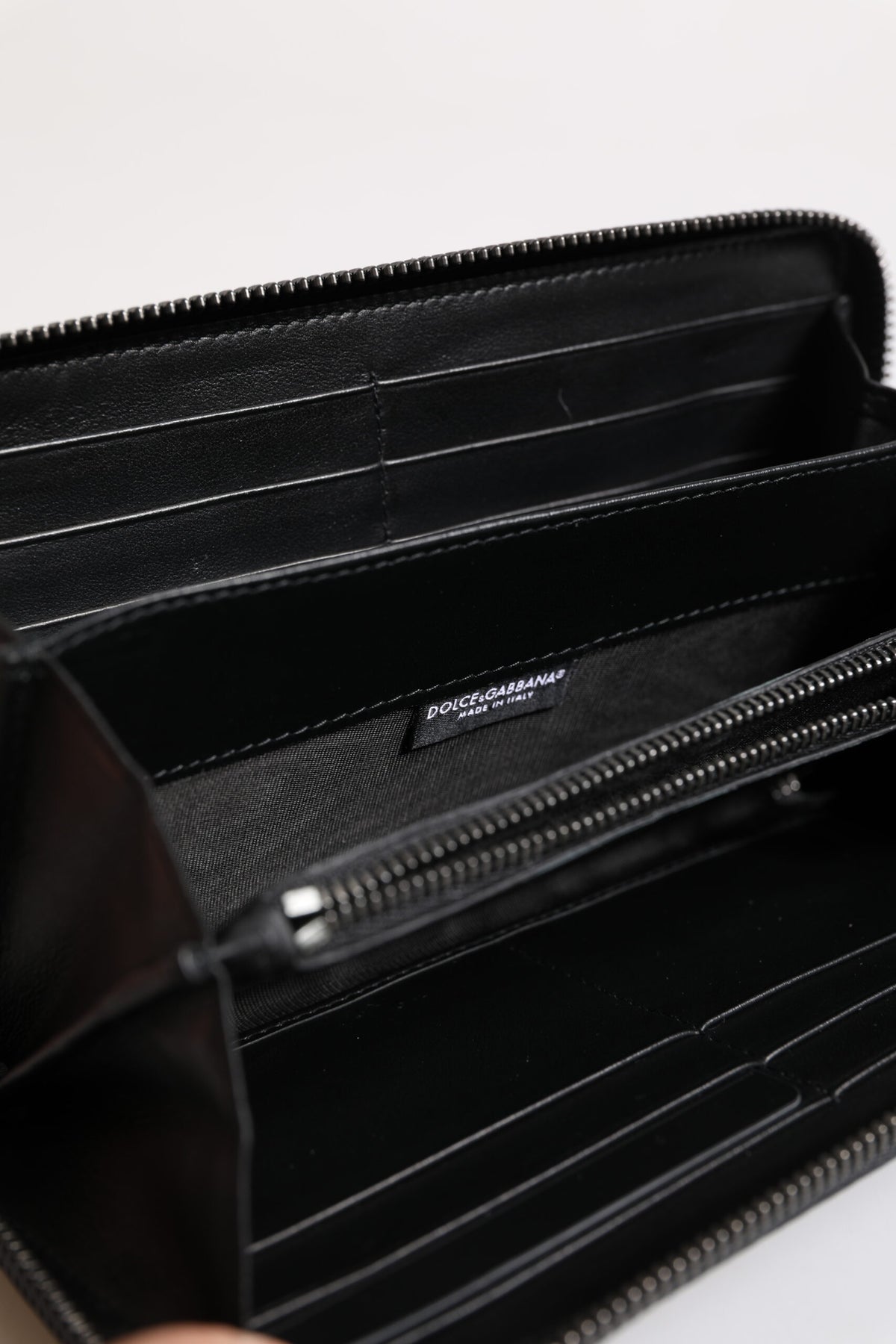 Dolce & Gabbana Exotic Leather Cardholder Wallet - Black Blue